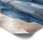 Blue Jungfrau Mary Himmlisch Fotodruck (Ecke)