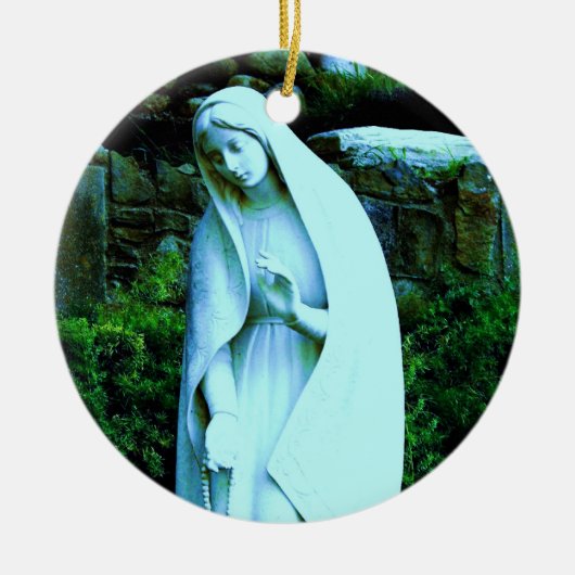 Blue Jungfrau Mary Statue Ornament (Vorne)