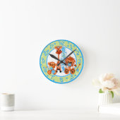 Blue Jungle Baby Clock Runde Wanduhr (Zuhause)