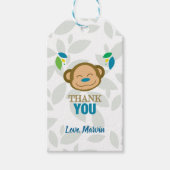 Blue Jungle Monkey Gift Tag Geschenkanhänger (Vorderseite)