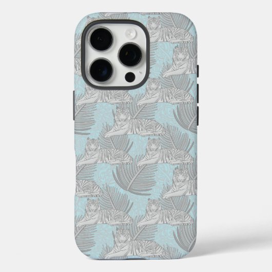 Blue Jungle Tiger Muster Case-Mate iPhone Case (Rückseite)