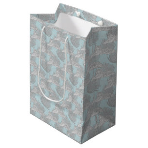 Blue Jungle Tiger Muster Mittlere Geschenktasche Geschenktüte