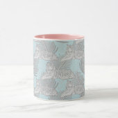 Blue Jungle Tiger Pattern Tasse (Zentrum)