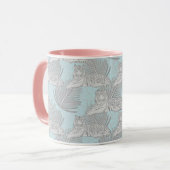 Blue Jungle Tiger Pattern Tasse (Vorderseite Links)