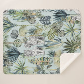 Blue Jungle White Tigers Sherpadecke (Vorderseite (Horizontal))