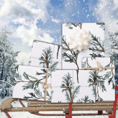 Blue Juniper & Cedar Tree Branch Winter Greenery Geschenkpapier Set