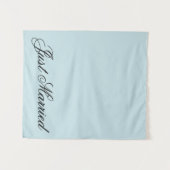 Blue Just Married Fabric Car Wedding Banner Sign Wandteppich (Vorderseite (Horizontal))