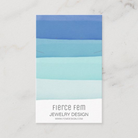 Blue Juwelier Display Card Tintenschichten Visitenkarte (Vorderseite)