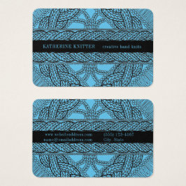 BLUE KABEL STRICK Euro Size Business Card