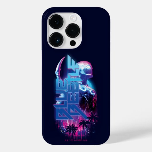 Blue Käfer Retrowave City Lights Case-Mate iPhone Hülle (Rückseite)