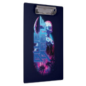 Blue Käfer Retrowave City Lights Klemmbrett (Rechts)