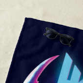 Blue Käfer Retrowave City Lights Strandtuch (Beispiel)