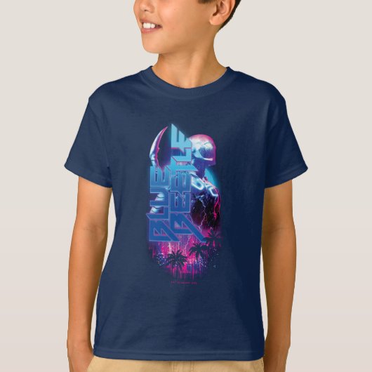 Blue Käfer Retrowave City Lights T-Shirt (Vorderseite)