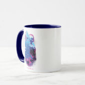 Blue Käfer Retrowave City Lights Tasse (Vorderseite Links)