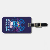 Blue Käfer Retrowave City Sunset Gepäckanhänger (Vorderseite horizontal)