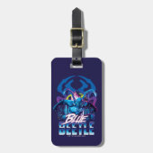 Blue Käfer Retrowave City Sunset Gepäckanhänger (Vorderseite vertikal)