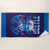 Blue Käfer Retrowave City Sunset Strandtuch (Vorderseite)