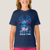 Blue Käfer Retrowave City Sunset T-Shirt (Vorderseite)