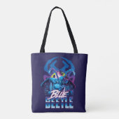 Blue Käfer Retrowave City Sunset Tasche (Rückseite)