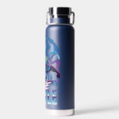 Blue Käfer Retrowave City Sunset Trinkflasche (Rückseite)