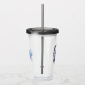 Blue Käfer Scarab Theatrales Poster Acryltrinkbecher (Rechts)