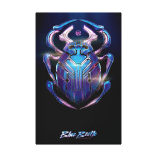 Blue Käfer Scarab Theatrales Poster Leinwanddruck