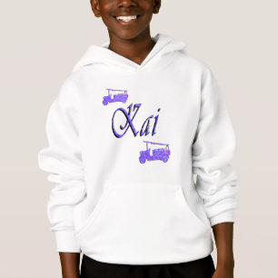 Blue Kai Name mit Feuerwehrfahrzeugen, Hoodie