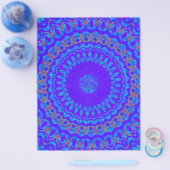 Blue Kaleidoscope Bulk Scrapbook Paper Pages Flyer (Einzeln)