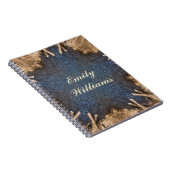 Blue Kaleidoscope Star Wicker Hintergrund Notizblock (Rechte Seite)