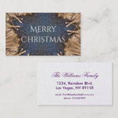 Blue Kaleidoscope Star Wicker Hintergrund Visitenkarte (Vorne/Hinten)