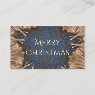 Blue Kaleidoscope Star Wicker Hintergrund Visitenkarte