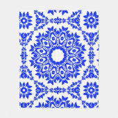 Blue Kaleidoskop Fleecedecke (Vorderseite)