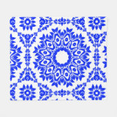 Blue Kaleidoskop Fleecedecke (Vorderseite (Horizontal))