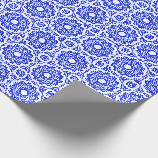 Blue Kaleidoskop Geschenkpapier (Ecke)