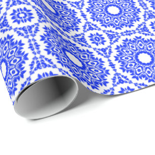 Blue Kaleidoskop Geschenkpapier