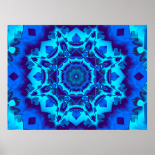 Blue Kaleidoskop Poster