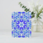 Blue Kaleidoskop Postkarte (Stehend Vorderseite)