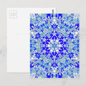 Blue Kaleidoskop Postkarte (Vorne/Hinten)