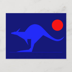 Blue Kangaroo Postkarte