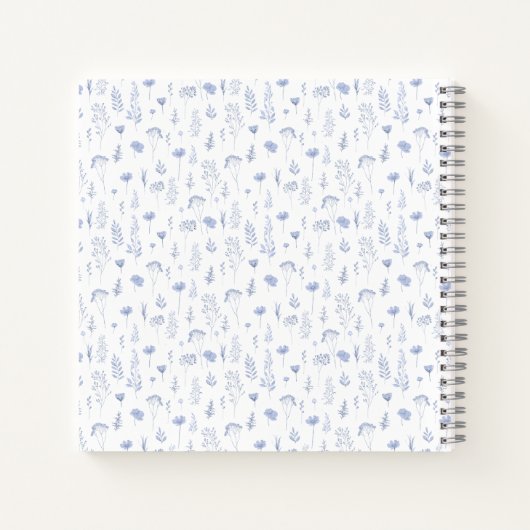 Blue Kaninchen Babydusche Gästebuch Notebook Notizblock (Rückseite)