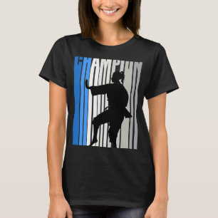 Blue Karate Champion Girls Geburtstag Wettbewerb T-Shirt