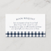 Blue Kariert Baby Showbuchkarte Visitenkarte (Vorderseite)