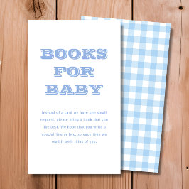 Blue Kariert Books for Baby | Babyparty Begleitkarte