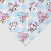 Blue Kariert Bunny Hop Seidenpapier (Ausschnitt)