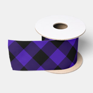 Blue Kariert Checke Ribbon Satinband
