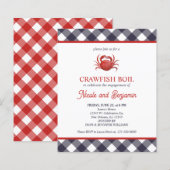 Blue Kariert Crawfish Booking Party (Vorne/Hinten)
