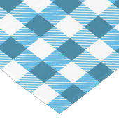 Blue Kariert Custom Table Runner Kurzer Tischläufer (Ecke)