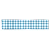 Blue Kariert Custom Table Runner Kurzer Tischläufer (Horizontal)