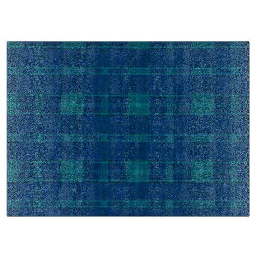 Blue Kariert Cutting Board Schneidebrett (Vorderseite)
