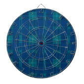 Blue Kariert Dart Board Dartscheibe (vorne)